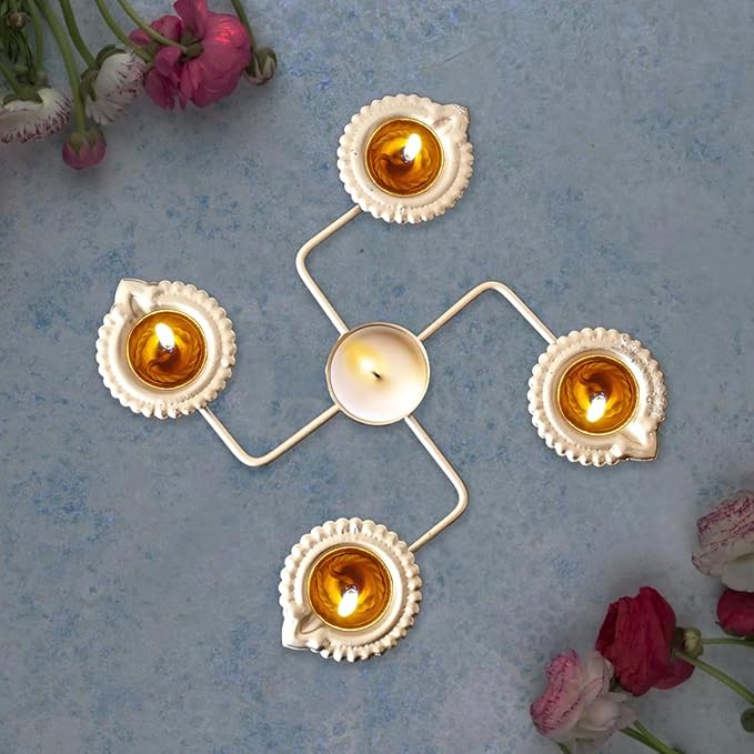 Metal Swastik Diya / Urli